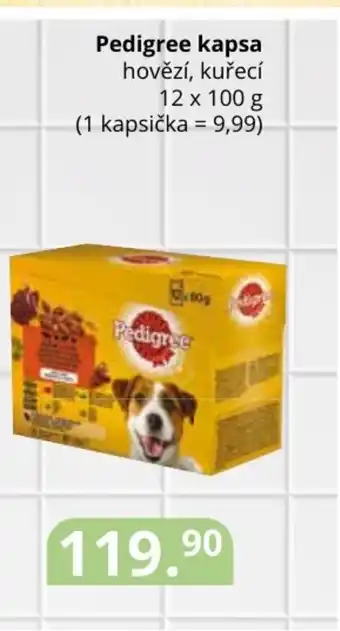 Potraviny CZ Pedigree kapsa hovězí, kuřecí 12 x 100 g nabídka