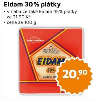 Můjobchod Eidam 30% plátky 100 g nabídka