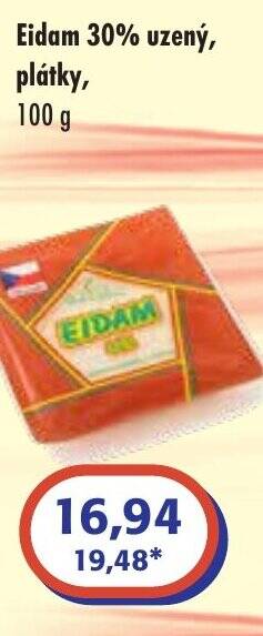 ČEPOS Eidam 30% uzený, plátky, 100 g nabídka