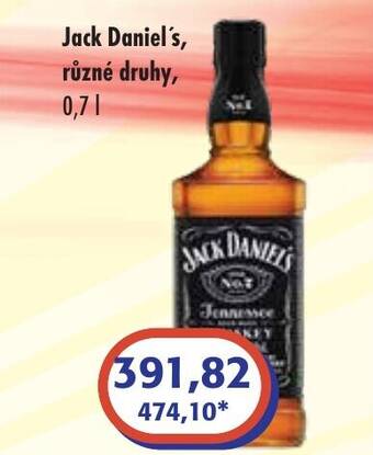 ČEPOS Jack Daniel's, různé druhy, 0.7L nabídka