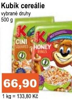 COOP DISKONT Kubík cereálie nabídka