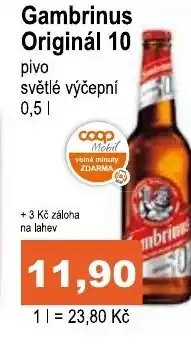 COOP DISKONT Gambrinus Originál 10 nabídka