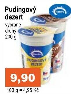 COOP DISKONT Pudingový dezert nabídka