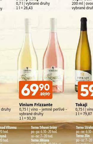 Terno Vinium frizzante nabídka