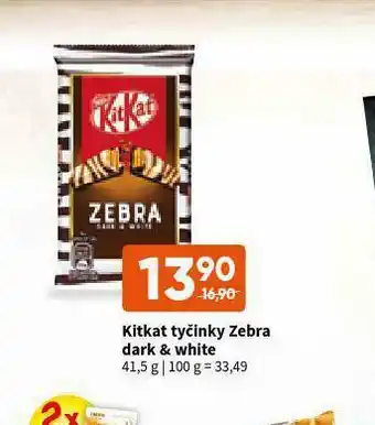 Terno Kitkat tyčinky zebra dark&amp;white nabídka