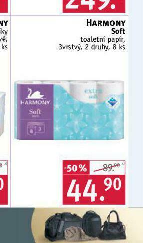 Rossmann Harmony soft toaletní papír nabídka