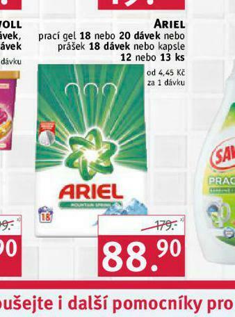 Rossmann Ariel prací prostředek nabídka