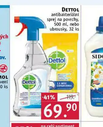 Rossmann Dettol antibaketriální sprej na povrchy nabídka