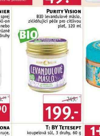Rossmann Purity vision bio levandulové máslo nabídka