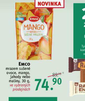 Rossmann Emco mrazem sušené ovoce nabídka