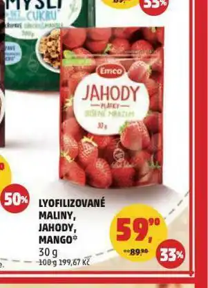 Penny Market Lyofilizované maliny, jahody, mango nabídka