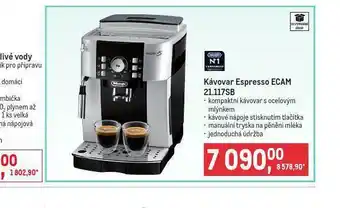 Makro Kávovar espresso ecam nabídka