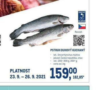 Makro Pstruh duhový kuchaný nabídka