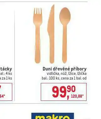 Makro Dřevěné příbory nabídka