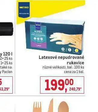 Makro Latexové nepudrované rukavice nabídka