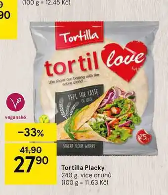 Tesco Tortilla placky 240 g nabídka