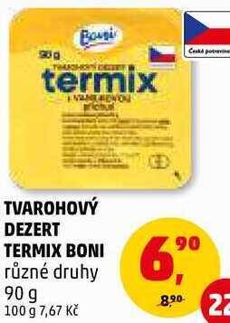 Penny Market Tvarohový dezert termix boni různé druhy, 90 g nabídka