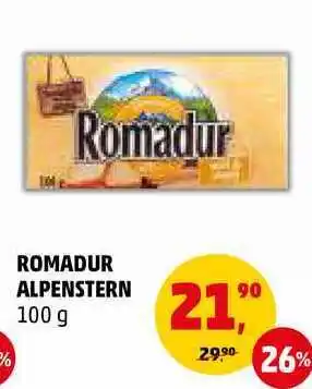 Penny Market Romadur alpenstern, 100 g nabídka