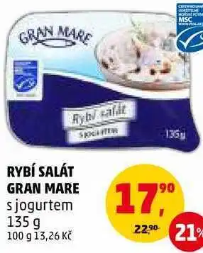 Penny Market Rybí salát gran mare s jogurtem, 135 g nabídka