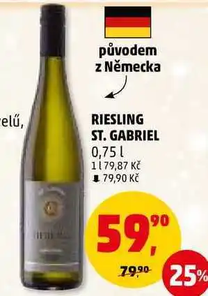 Penny Market Riesling st. gabriel, 0,75 l nabídka