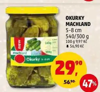 Penny Market Okurky machland 5-8 cm, 540/300 g nabídka