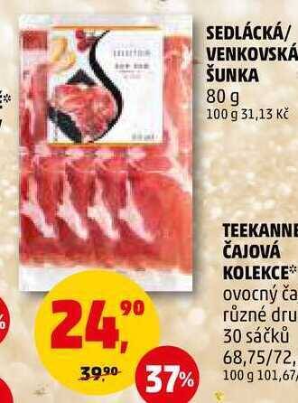 Penny Market Sedlácká/ venkovská šunka, 80 g nabídka