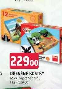 Terno Dřevěné kostky 12 ks nabídka