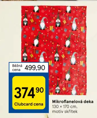Tesco Mikroflanelová deka nabídka