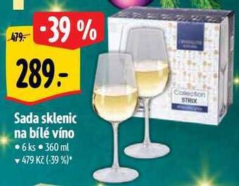 Albert Sada sklenic na bílé víno 6 ks 360 ml nabídka