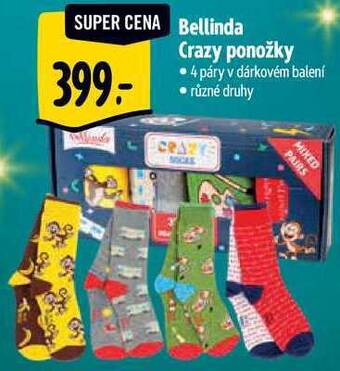 Albert Bellinda crazy ponožky • 4 páry v dárkovém balení nabídka
