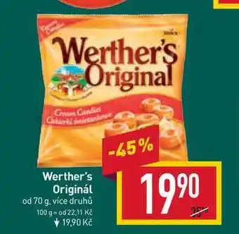 Billa Werther's originál od 70 g nabídka