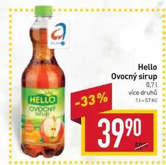 Billa Hello ovocný sirup 0,7l nabídka