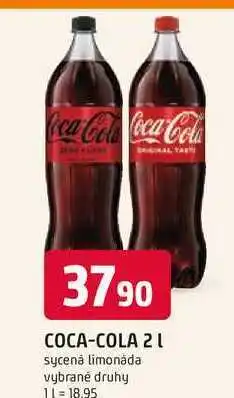 Trefa Coca-cola 2l, vybrané druhy nabídka