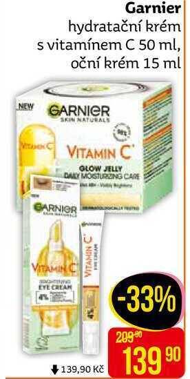 Teta Garnier hydratační krém s vitamínem c 50 ml, oční krém 15 ml nabídka