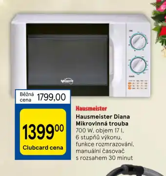 Tesco Hausmeister Diana Mikrovlnná trouba nabídka