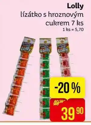 Teta Lolly lízátko s hroznovým cukrem 7 ks nabídka