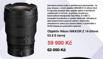 Datart Objektiv Nikon NIKKOR Z 14-24mm f/2.8 S černý nabídka
