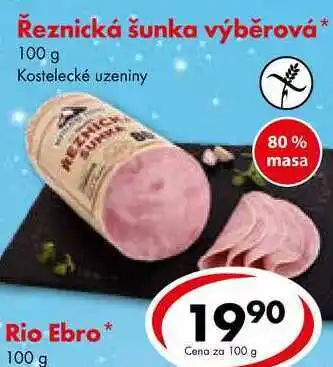 CBA Řeznická šunka výběrová, 100 g nabídka
