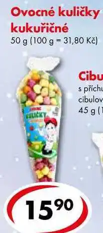 CBA Ovocné kuličky kukuřičné, 50 g nabídka