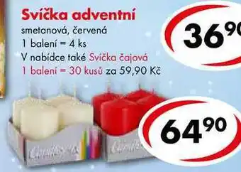 CBA Svíčka adventní, 4 ks nabídka
