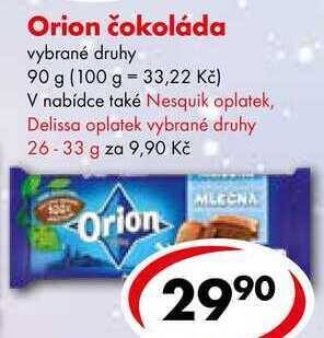 CBA Orion čokoláda, 90 g nabídka