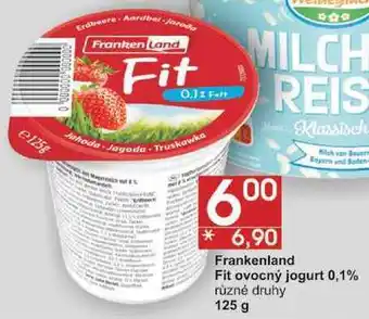 Jip Frankenland fit ovocný jogurt 0,1% různé druhy, 125 g nabídka
