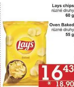 Jip Lays chips různé druhy, 60 g nabídka