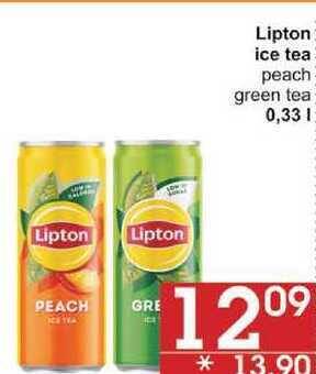 Jip Lipton ice tea peach, 0,33 l nabídka