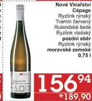 Jip Nové vinařství cépage ryzlink rýnský, 0,75 l nabídka