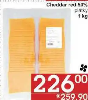 Jip Cheddar red 50% plátky, 1 kg nabídka
