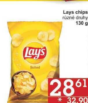 Jip Lays chips různé druhy, 130 g nabídka