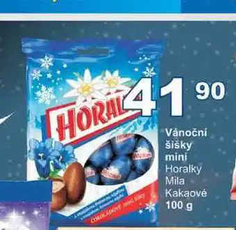 Jip Vánočni šišky mini horalky mila kakaové 100 g nabídka