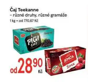 Čaj teekanne - různé druhy, různé gramáže 1 kg