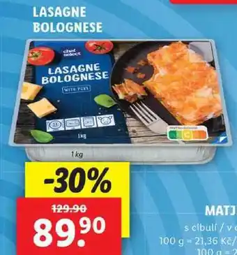 Lidl Lasagne bolognese, 1 kg nabídka